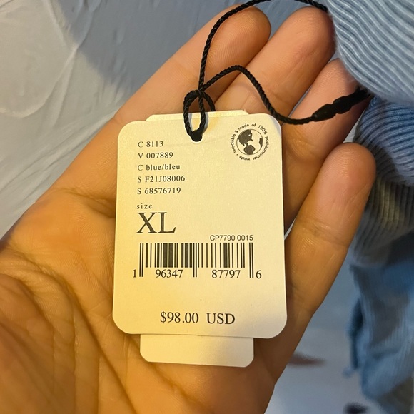 NWT Free People | FP One Cropped Scout Jacket in Blue size XL - Picture 8 of 10